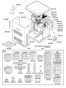 Decals Group Diagram and Parts List for 040669-00  Briggs and Stratton Generator